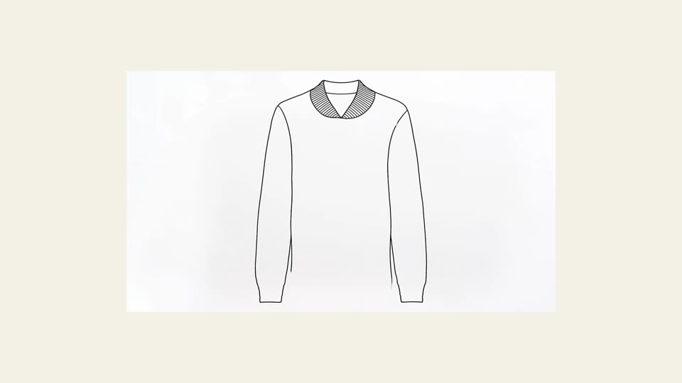Zeichnung eines Strickpullovers
