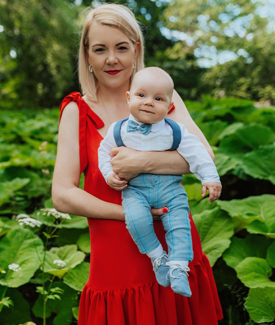 Monika with her sweet son Stanislaw.