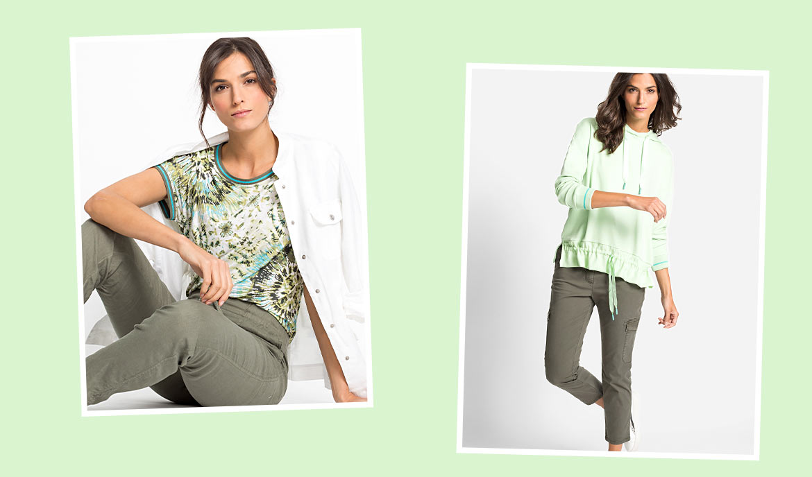 Whether pistachio, lime or khaki green, the colour has appeal all year-round